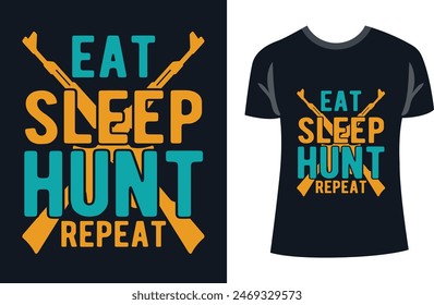 Comer la cacería del sueño repetir el diseño de camiseta