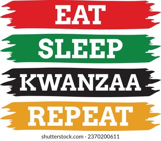 Eat Sleep Kwanzaa Repeat T-shirt Design