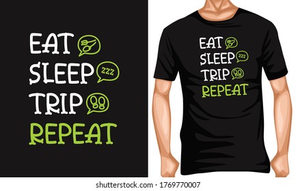 eat sleep repeat lettering typography quotes .lettering typography quotes . inspiration and motivational typography quotes for t-shirt and poster design illustration - vector

