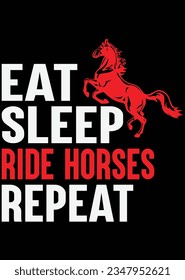 
Eat Sleep Ride Horses Repeat eps cut file for cutting machine