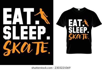 Eat Sleep Skate | Ice Skating Ice Skater T-Shirt