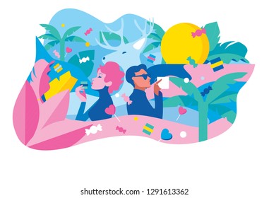 Рeople eat sweets