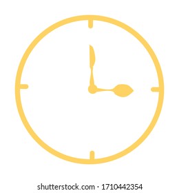 Eat time, clock, watch icon. Concept of UI design elements. Digital countdown app, user interface kit, mobile clock interface. It's time to lunch sign