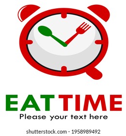 eat time vector logo template illustration.This logo suitable for business