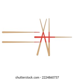 EAT Typography Art with Chopsticks.