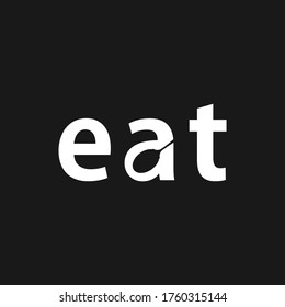 eat typography Spoon for Food Restaurant Logo