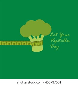 Eat your vegetables Day Vector Illustration.Diet background with organic product. flat style.