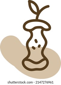 manzana comida, ilustración, vector sobre un fondo blanco.