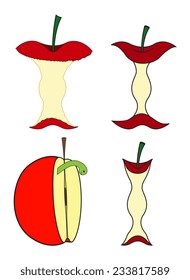 Eaten and Half Apples