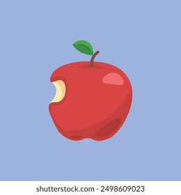 Comida de manzana roja en estilo de Vector