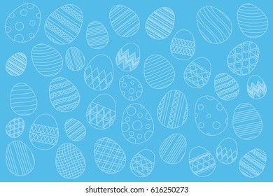 Eater eggs holiday pattern design.vector and illustration