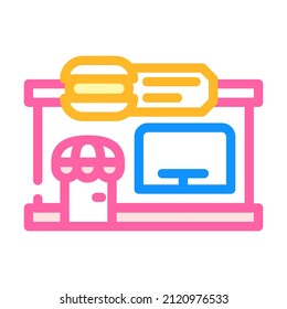 eatery building color icon vector. eatery building sign. isolated symbol illustration