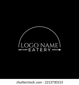 Diseño del logotipo del elegante restaurante Eatery