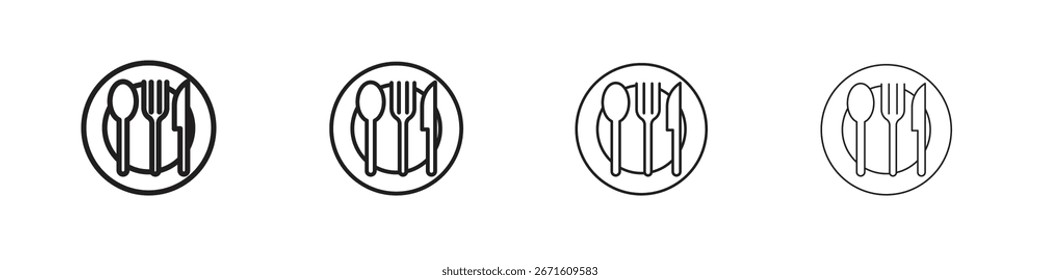 Eatery icon vector illustration, line design icon. Editable strokes.