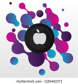 Eating apples vector icon