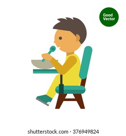 Eating child icon