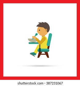 Eating child icon
