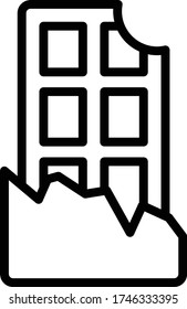 Eating Chocolate Concept, Chocoholic Vector Icon Design, Addiction and bad habits symbols on white background