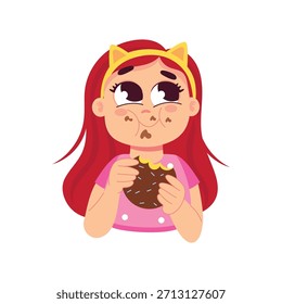 Essen Cookies Vektor flachen Design Illustrationen. 