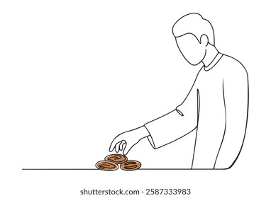 Eating Date Fruit vectors, A vector hand-drawn illustration featuring a date palm branch with ripe date fruits and leaves. This flat vector icon is designed in a cartoon style and is isolated.