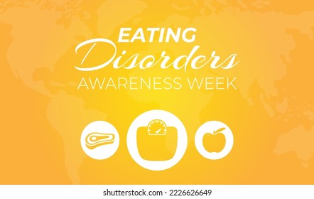Eating Disorders Awareness Week  Yellow Background 