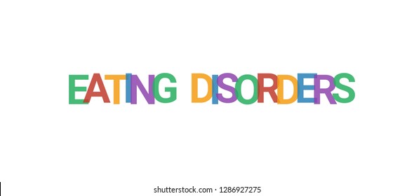 Eating Disorders Word Concept Colorful Eating Stock Vector (Royalty ...