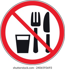 eating and drinking forbidden - sign