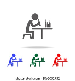 Eating, drinking, meeting icon. Elements of disco and night life multi colored icons. Premium quality graphic design icon. Simple icon for websites, web design, mobile app on white background