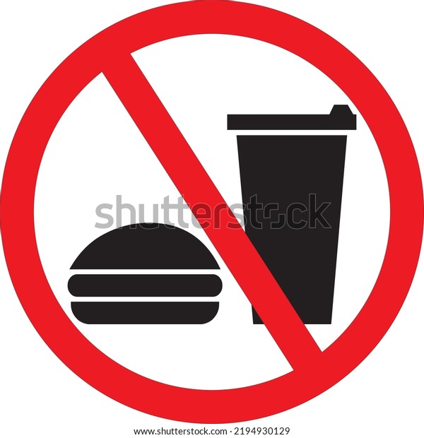 Eating Drinking Prohibited Sign Vector Stock Vector (Royalty Free ...