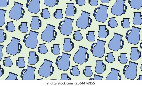 Eating and drinking utensils pattern background. Eating and drinking utensils illustration pattern. Eating and drinking utensils background. Perfect for fabrics, print, textile, wallpaper, and decor. 