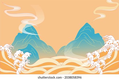 eating dumplings illustration winter solstice solar terms spring festival food national tide wind poster