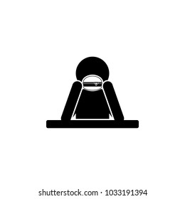 eating fast food icon. Bad habit Elements for mobile concept and web apps. con for website design and development, app development. Premium icon on white background