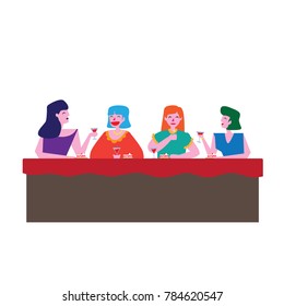 Eating with friends