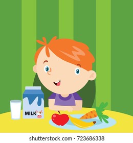 Eating healthy for children campaign poster. Obesity and junk food problem poster concept