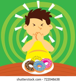 Eating healthy food campaign series for kid. Start eating healthy, avoid junk food campaign poster.
