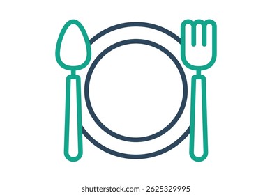 Eating icon. line icon style. icon related to catered food. catering elements vector illustration