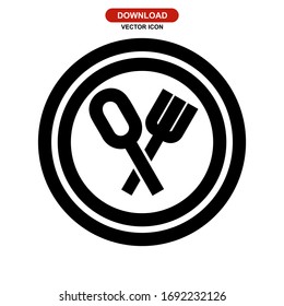 eating icon or logo isolated sign symbol vector illustration - high quality black style vector icon.
