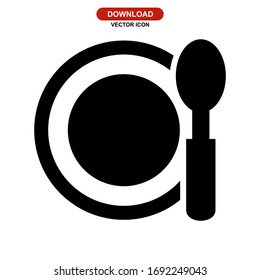 eating icon or logo isolated sign symbol vector illustration - high quality black style vector icons
