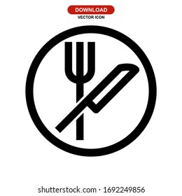 eating icon or logo isolated sign symbol vector illustration - high quality black style vector icons
