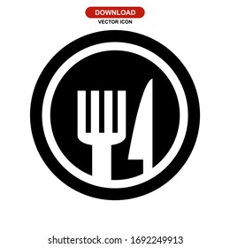 eating icon or logo isolated sign symbol vector illustration - high quality black style vector icons
