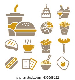 eating icon set