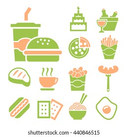 eating icon set