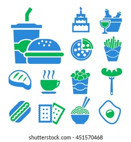 eating icon set