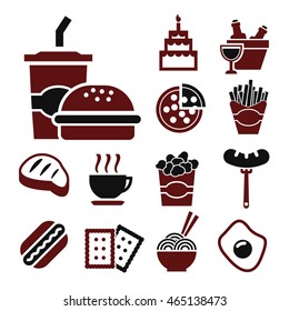 eating icon set