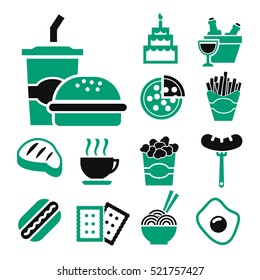 eating icon set