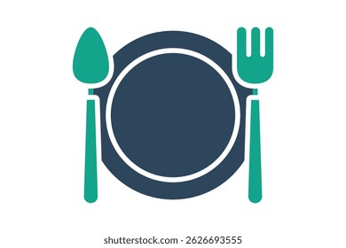 Eating icon. solid icon style. icon related to catered food. catering elements vector illustration