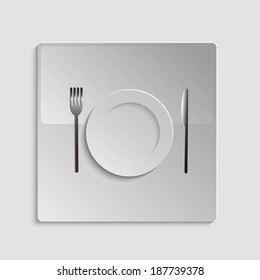 eating icon, vector illustration