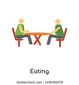 Eating icon vector isolated on white background for your web and mobile app design, Eating logo concept person