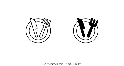 eating icon with white background vector stock illustration