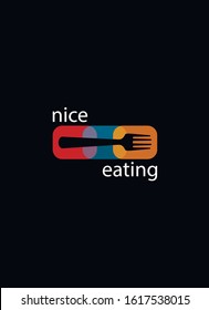 Eating logo on a black background
